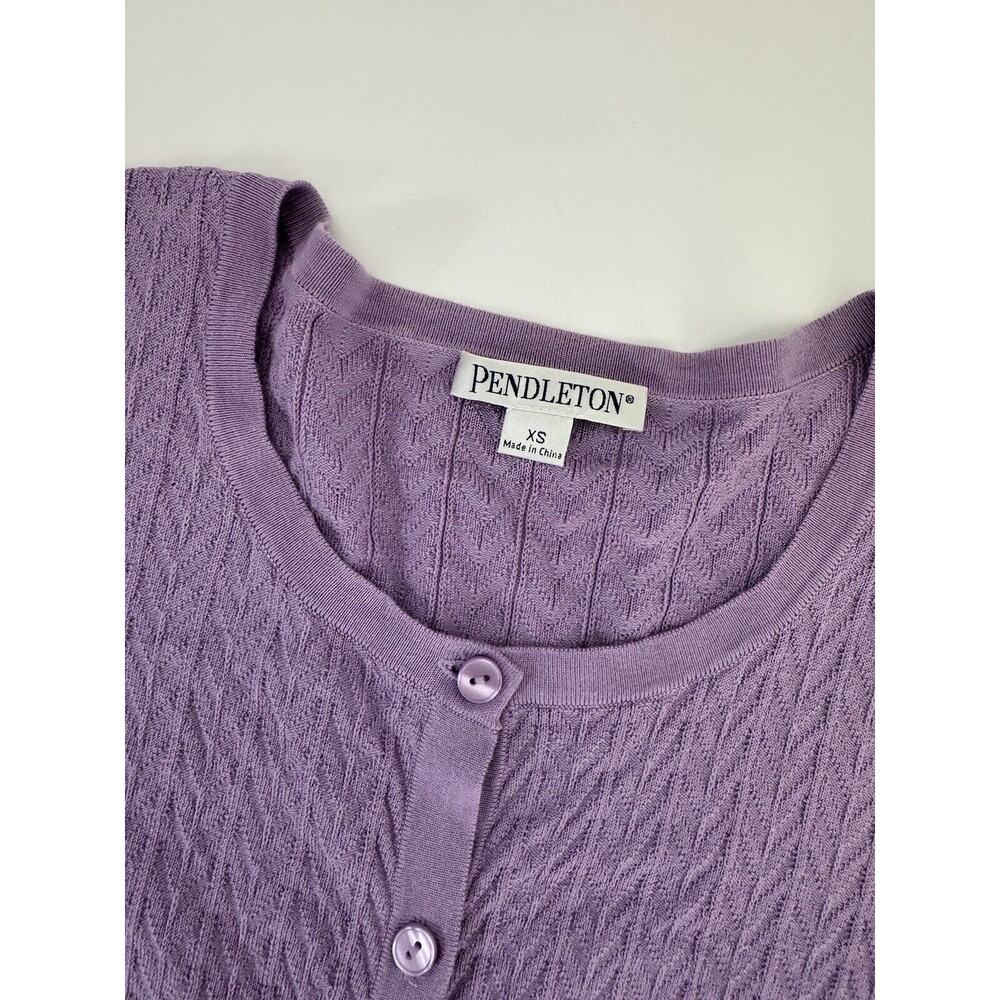 Vintage Pendleton Lavender Button Up Cardigan Swe… - image 4